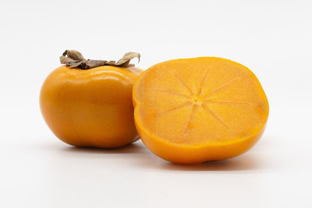 a ripe persimmonの写真素材