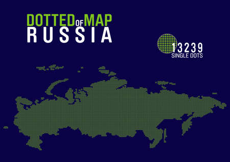 a dotted map of russiaのイラスト素材