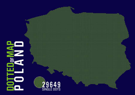 a dotted map of polandのイラスト素材
