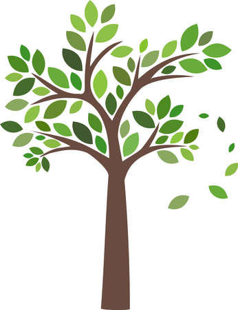 a vectorized and simple treeのイラスト素材
