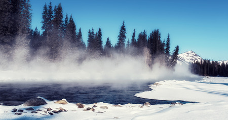 The Xinjiang Kanas Riverの写真素材