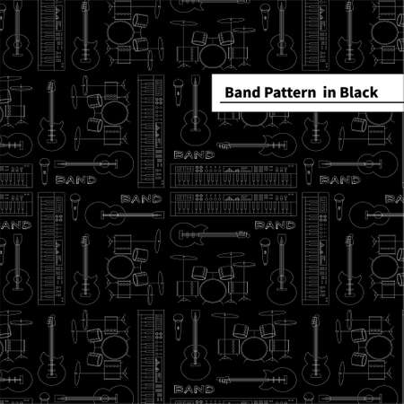 Black Band pattern backgroundのイラスト素材