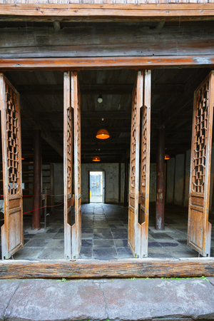 Chinese wooden doorのeditorial素材
