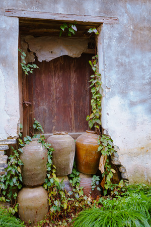 Handmade wine jarの写真素材