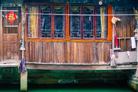 Ancient house at Wuzhenのeditorial素材