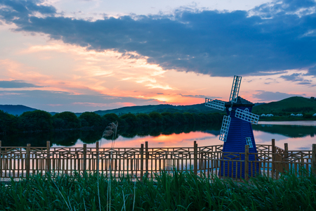 Hongsong Lake sceneryの写真素材