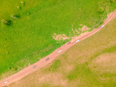 Aerial photography Wulan Butong Grasslandの写真素材