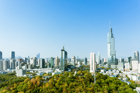Aerial photography of Nanjing city sceneryのeditorial素材