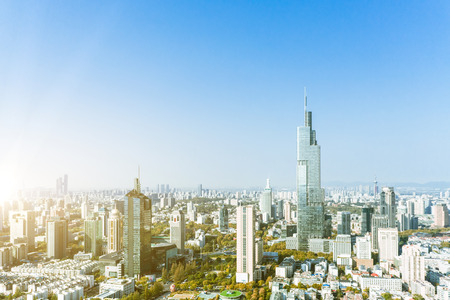 Aerial photography of Nanjing city sceneryのeditorial素材
