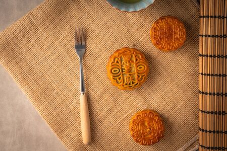 Chinese traditional festival Mid-Autumn Festival -delicious mooncakesの写真素材