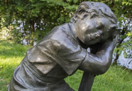 Photo of statue in public nature parkの写真素材