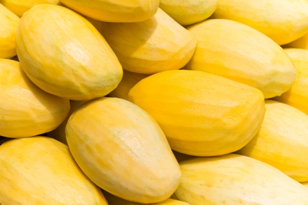 Photo of asian yellow mangoes for saleの写真素材