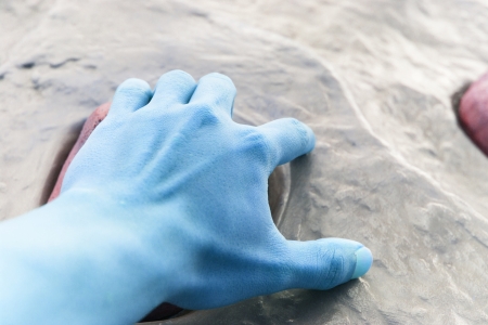 Photo of hand of rock climberの写真素材