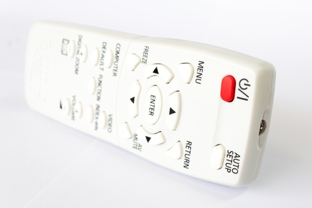Photo of TV remote control isolated on white
