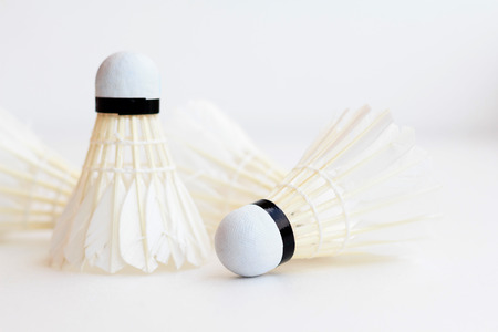 Photo of Badminton shuttlecock isolated on white backgroundの写真素材