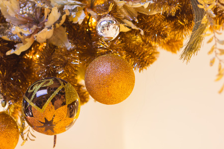 Photo of Closeup Christmas ball from Christmas treeの写真素材