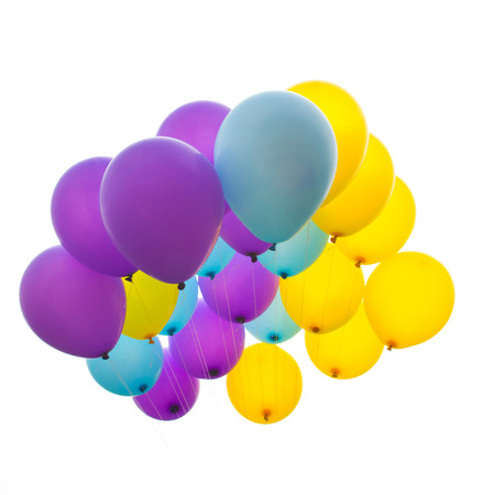   bright bunch of colorful balloons backgroundの写真素材