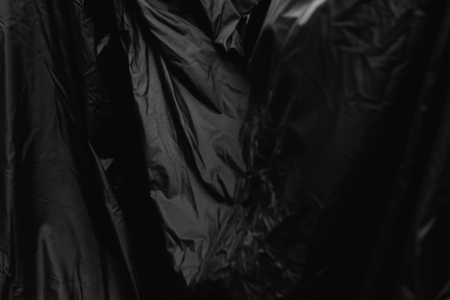 Photo Black textured surface of fabric used for graphic resourceの写真素材