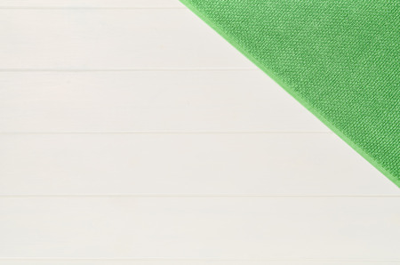 Spa frame top view. Background on white wooden table or floor with copy space. Wellness salon concept with lay flat beauty accessories.の写真素材