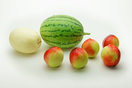  In China, this kind of watermelon calls early spring the ruby .の写真素材