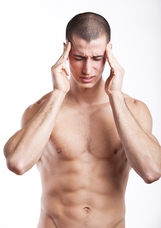 Man having a headacheの写真素材