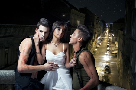 Vampires in the nightの写真素材