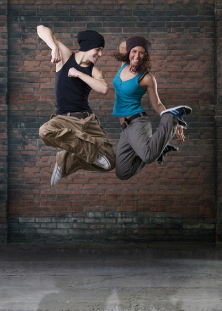Passion dance couple jumping Passion dance couple jumping