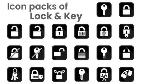 Icon packs of Locking and Unlocking.
Graphic vector icon packs of lock and keysのイラスト素材