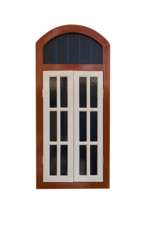A vintage window on isolated backgroundの写真素材