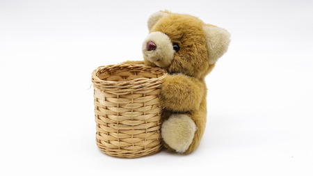 Teddy Bear hug basketの写真素材