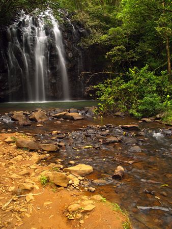 The beautiful Ellinjaa Waterfalls in Queensland, Australiaの写真素材