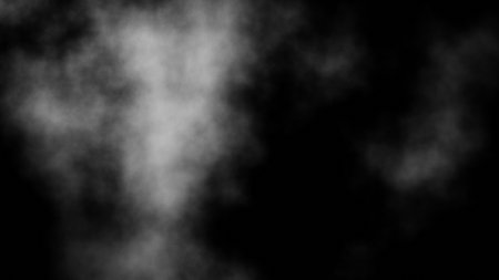 Smoke effect on black background. White steam on black background.3D renderingの写真素材