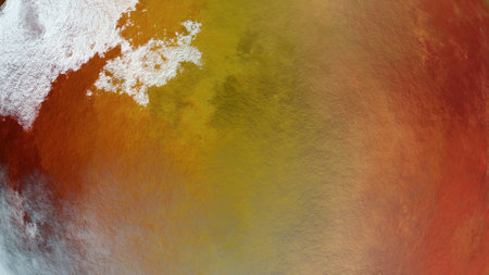 3d rendering. Orange color abstract ground texture. Computer generated mars planet surface. Close up to planet surface. Colorful abstract background with pores texture.の写真素材