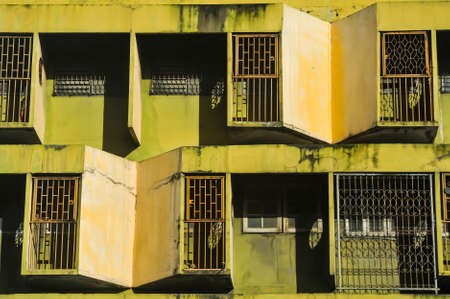 Closeup vintage Abandoned building in Bangkok Thailand