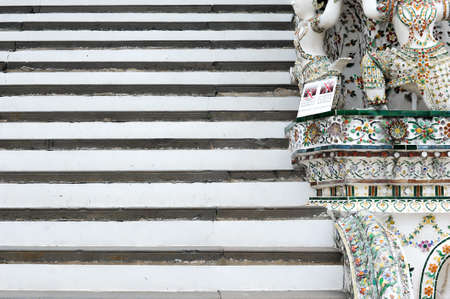 The Stairway to Pagoda at Wat Arun temple in Bangkok Thailand