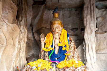 The Grandfather anchorite statue name "Narod" at Wat Saman temple, Chachoengsao province Thailandの写真素材