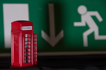 brexit concept - telephone kioskの写真素材