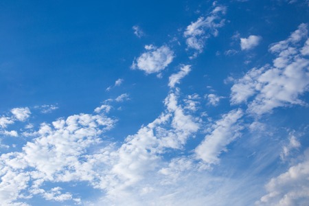 Blue sky and white cloudsの写真素材