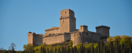 Fortress that dominates the city of Assisiのeditorial素材