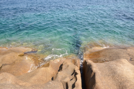 View of the cliffs and the sea of   8203;  8203;lilyの写真素材