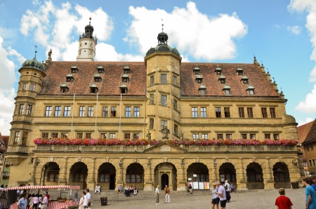 view of the market square and the Town Hallのeditorial素材