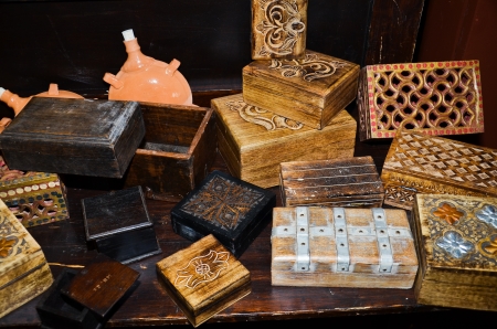 exposure of an artisan manufacturer of boxesの写真素材
