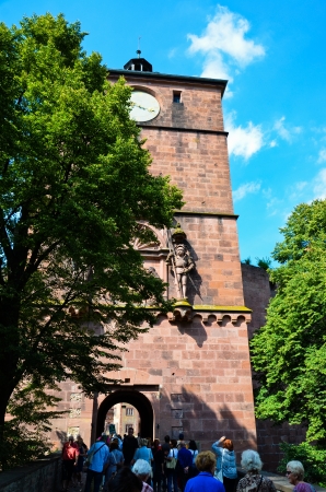 view of the tower entrance to the castle of the cityのeditorial素材