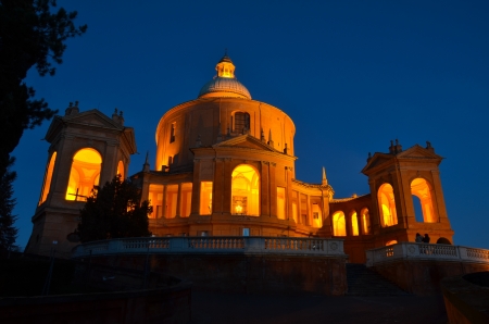 view of the Church of San Luca, Bolognaの写真素材