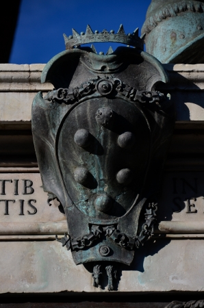 sumptuous view of the coat of arms of the doctorsの写真素材
