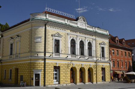 Characteristic building, home of the Academy Philharmonic Ljubljana, Sloveniaのeditorial素材