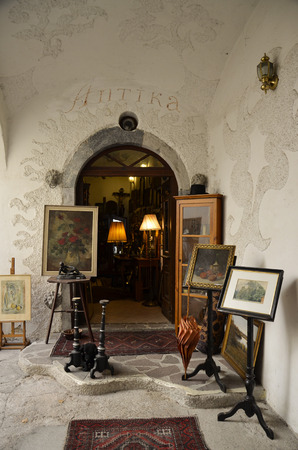 Quaint antique shop, Sloveniaのeditorial素材