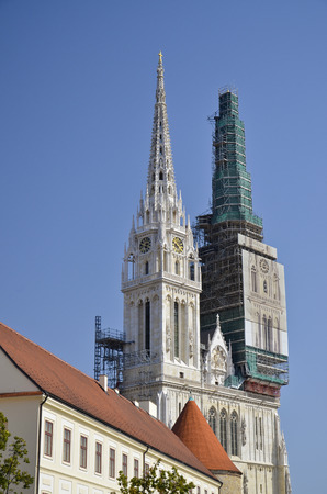 Beautiful view of St. Stephen's Cathedral, Croatiaの写真素材