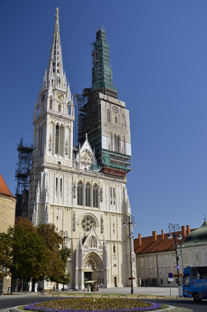 Beautiful view of St. Stephen's Cathedral, Croatiaのeditorial素材