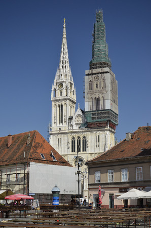 Beautiful view of St. Stephen's Cathedral, Croatiaのeditorial素材